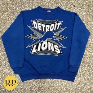Sparkle Detroit Lions 1997 Royal Blue sweatshirt shirt retro collection robertpa